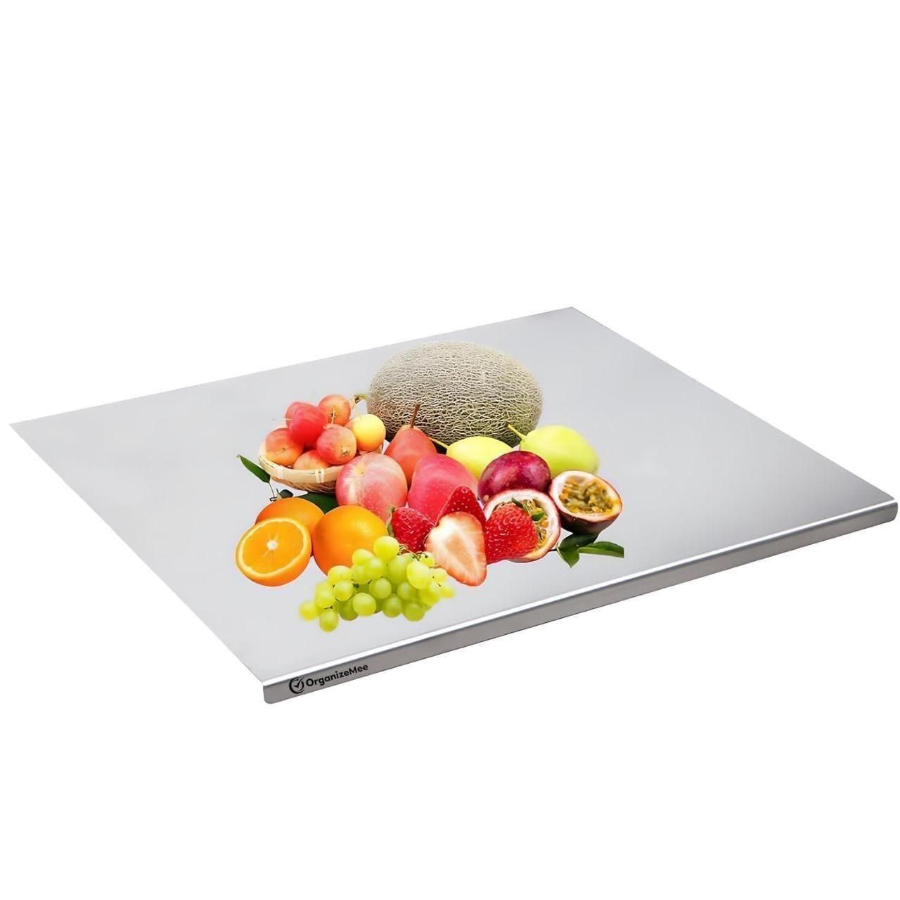 Super Kitchen Steel Chopping Board - Made for your Convenience | Cut Fruits | Cut Veggies | Make Rotis | Knead Doughs | Prepare Salads | Be Healthy