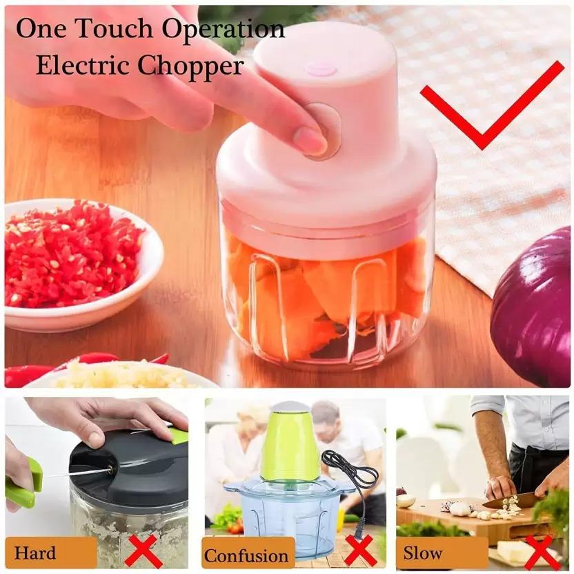 Electric Mini Garlic Chopper 250ml Electric Vegetable Chopper | Trouble free experience | Unlike other choppers | Best in class